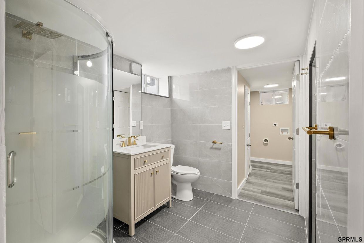 Modern basement bathroom remodel